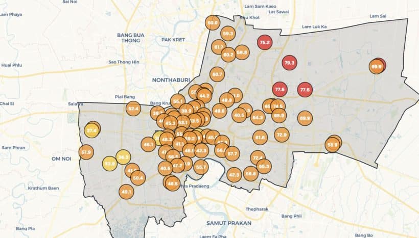 ဘန်ကောက်တွင် စိုက်ပျိုးရေးမီးရှို့မှုကြောင့် PM 2.5 မြူခိုးများ အနီရောင်အဆင့်သို့ ရောက်ရှိ